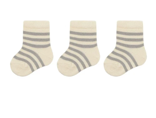 3 par råhvide og blå-grå stribede strømper fra Lil Atelier 13241167 turtledove mourning dove